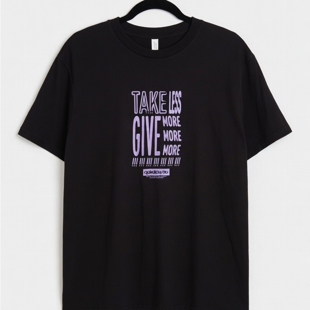 Adidas Black and Purple Graphic Tee